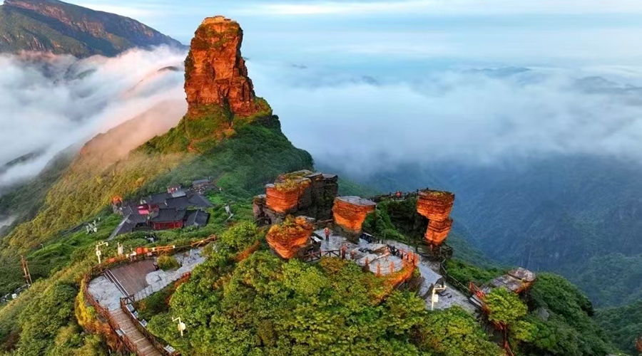 Fanjing Mountain Panoramic View