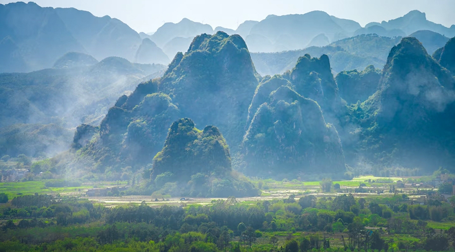 Karst peaks landscape