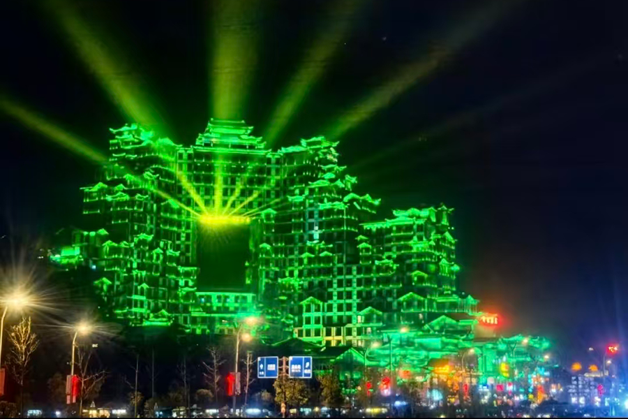 72 Wonders Building 7D Holographic Light Show